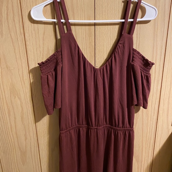 Burgundy Jumpsuit. Size Medium. - Picture 1 of 3